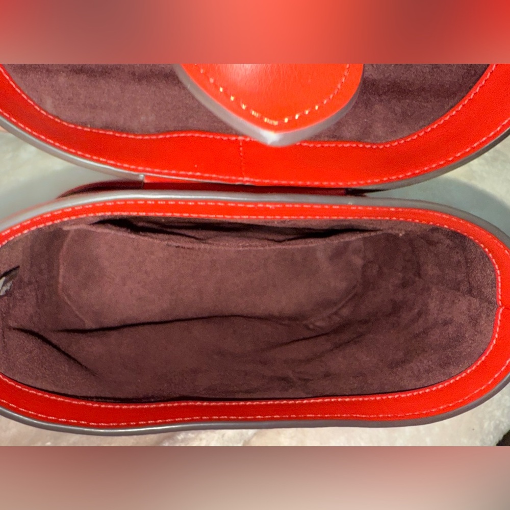 Valentines Coach Georgie Gem Cherry 🍒 Red Bright Poppy Crossbody Bag Purse 5503 - Picture 14 of 16